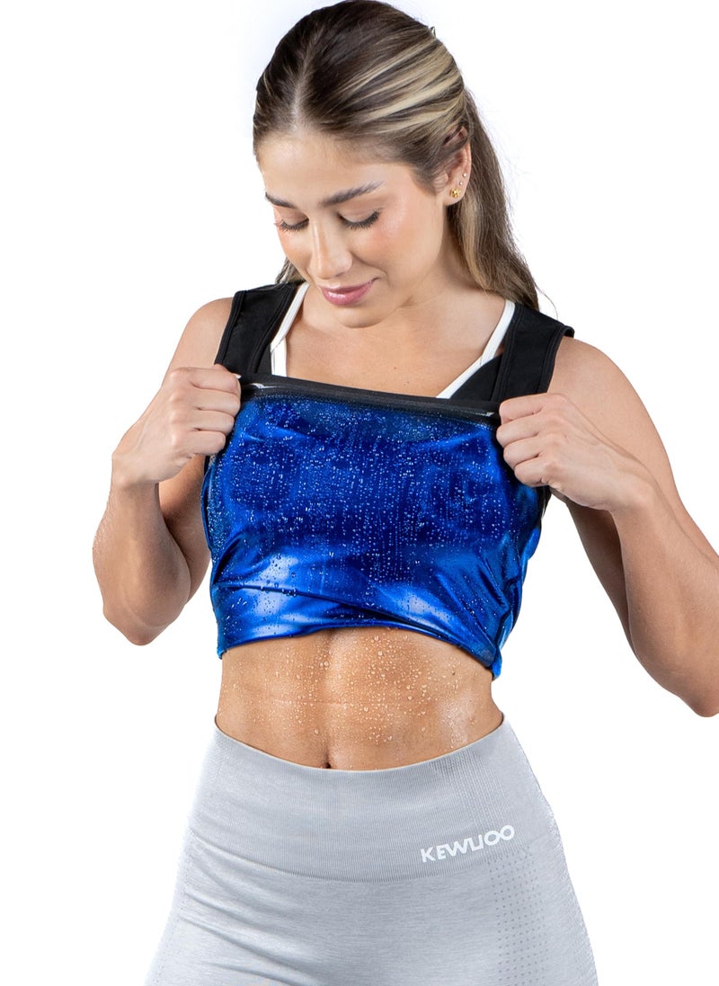 Kewlioo Premium Sauna Tank Top For Women, Slimming Sauna Shirt For Women, Sweat Vest for Workouts, Yoga, Fitness Body Shaper, Sauna Suit (Black, L-XL) - Image 1